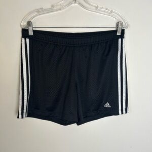 Adidas Black Athletic Shorts Men Breathable Size 6 Pull on elastic waist vintage